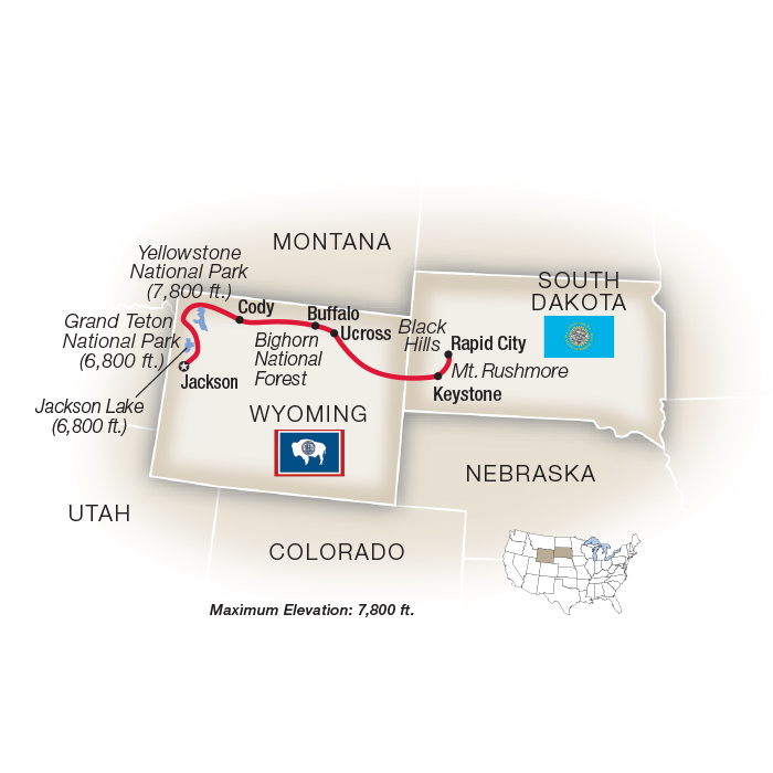 Cowboy Country Itinerary Map