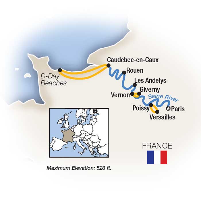 Family Fun Along The Seine: Paris To Normandy Itinerary Map