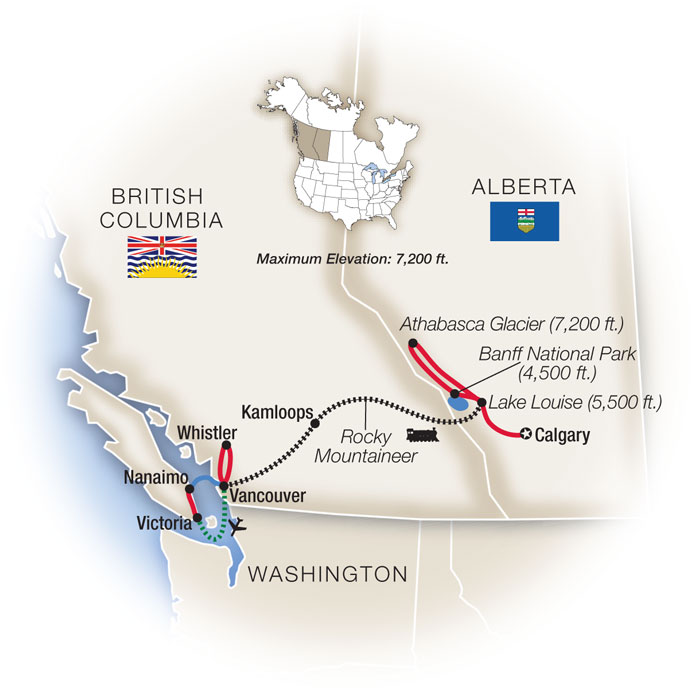 Canadian Rockies Train Tours 2023 2024 Tauck   Mb2024 Map 