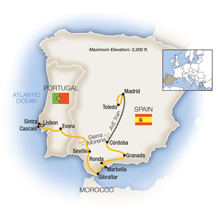 Spain and Portugal Itinerary Map