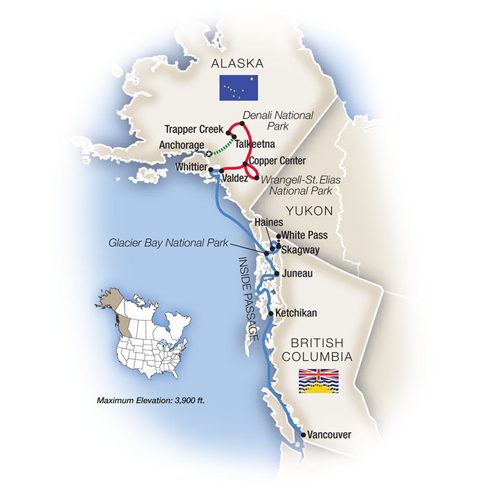 Grand Alaska Itinerary Map